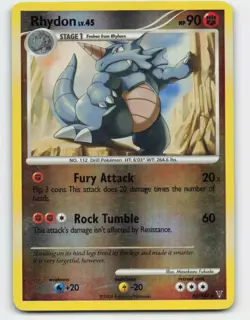 2009 Pokemon, Supreme Victors, #80/147 Rhydon, Reverse Holo Uncommon - Image 1