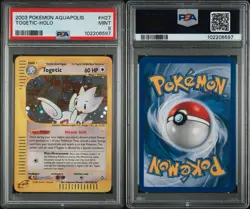 2003 POKEMON AQUAPOLIS #H27 TOGETIC HOLO PSA 9 H27/H32 MINT POP 208 - Image 3