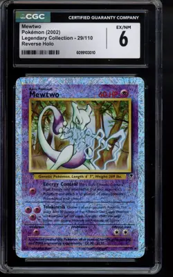 CGC 6 - Mewtwo 29/110 Legendary Collection Reverse Holo Pokemon - Image 1