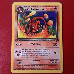Dark Charmeleon 32/82 Team Rocket Regular FIRST Edition Pokemon Card LP - Image 1