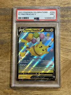 GRADED PSA 9 2021 Pokemon Celebrations Flying Pikachu V #006 - Image 1