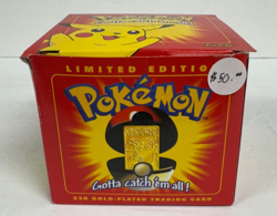 Limited Edition 23k Gold-Plated Pokemon Trading Card from Burger King - Pikachu - Image 1
