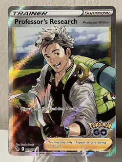 Pokemon GO #078/078 Professor's Research (Full Art) Pokemon TCG near Mint - Image 1