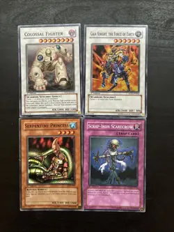 4 Yu-Gi-Oh! Card Lot, Colossal Fighter, Gaia Knight, Serpentine Princesse, More - Image 1