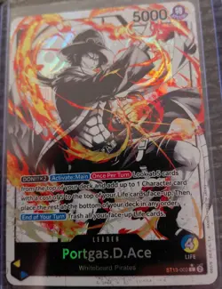 Portgas.D.Ace (002) (Parallel) ST13-002 Ultra Deck: The Three Brothers Foil - Image 1