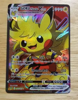 Pikachu Cosplay Goku DBZ Dragon Ball Z Pokemon Custom ACG Card Holo Foil Anime - Image 1