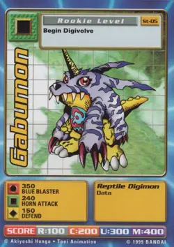 Gabumon St-05 - 1999 Bandai Digimon Card - Akiyoshi Hongo - Image 1