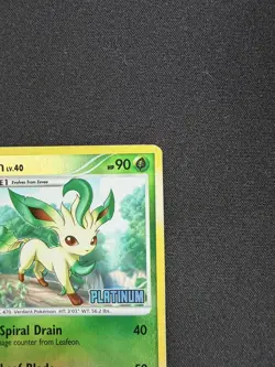 Pokemon TCG Majestic Dawn - Leafeon # 24/100 Reverse Holo - Platinum Stamp - DMG - Image 4