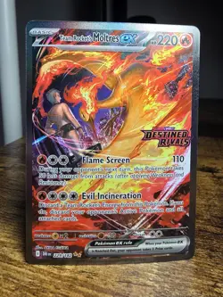 Pokemon TCG Team Rockets Moltres EX Destined Rivals Card 229/182 SIR Stamped - Image 1