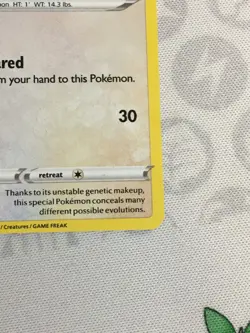 D1359 POKEMON TCG SWORD & SHIELD EEVEE SWSH190 LP HOLO BLACK STAR PROMO - Image 5