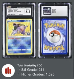 💧 CGC 8.5 NM/Mint+ Radiant Blastoise #018/078 - 2022 Pokemon GO - Image 3
