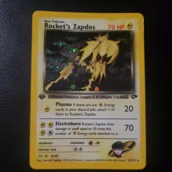 Rocket’s Zapdos Gym Challenge 15/132 Holo Rare 1st Edition Pokemon Card - Image 1