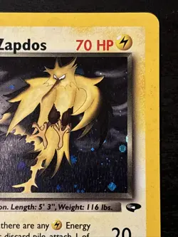 Rocket's Zapdos 15/132 Gym Challenge Holo 2000 Pokemon Card Wotc Holo Swirl! Mp - Image 3