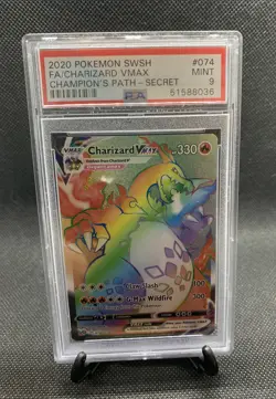 PSA 9 MINT Pokemon Champion Path Secret Rare Rainbow Charizard VMAX 074/073 🔥🔥 - Image 1