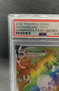 PSA 9 MINT Pokemon Champion Path Secret Rare Rainbow Charizard VMAX 074/073 🔥🔥 - Image 2