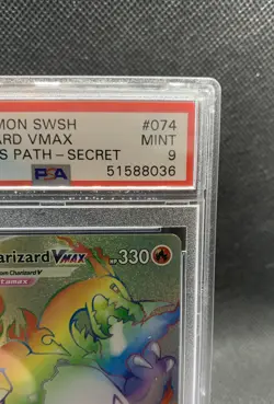 PSA 9 MINT Pokemon Champion Path Secret Rare Rainbow Charizard VMAX 074/073 🔥🔥 - Image 3