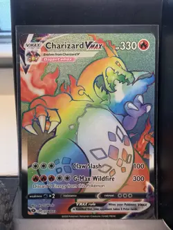 Pokemon Charizard VMAX Rainbow Secret Rare 074/073 Champion’s Path Near Mint - Image 1