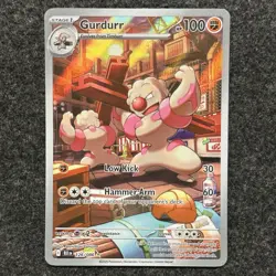 Gurdurr Illustration Rare SV: Black Bolt 126/086 Near Mint NM Pokemon TCG IR - Image 1