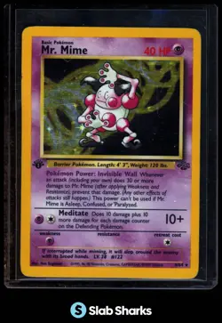 1999 POKEMON JUNGLE 1ST EDITION #6/64 MR. MIME RARE HOLO - Image 1