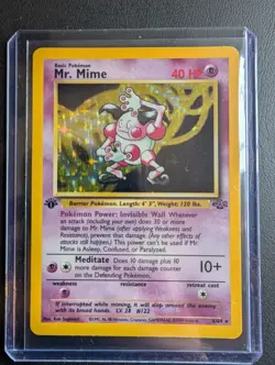 Mr. Mime 1st Edition Holo 6/64 - Jungle Set - 1999 WOTC - Vintage Pokemon - Image 1
