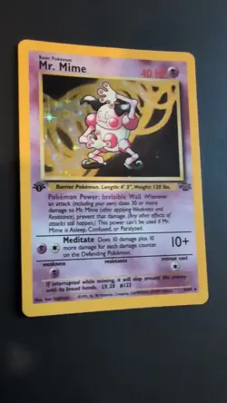 Mr. Mime 1st Edition Holo 6/64 - Jungle Set - 1999 WOTC - Vintage Pokemon - Image 2