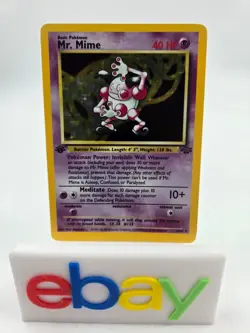1999 Pokemon - 1st Edition Mr. Mime Holo Rare - Jungle 6/64 - WOTC LP - Image 1