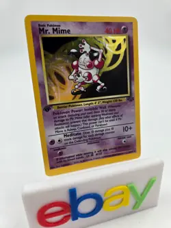 1999 Pokemon - 1st Edition Mr. Mime Holo Rare - Jungle 6/64 - WOTC LP - Image 2