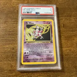 1999 Pokemon 1st Edition Jungle Mr. Mime Holo 6/64 PSA 5 EX - Image 1