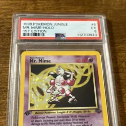 1999 Pokemon 1st Edition Jungle Mr. Mime Holo 6/64 PSA 5 EX - Image 2