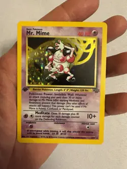 1999 Pokemon - 1st Edition Mr. Mime Holo Rare - Jungle 6/64 - WOTC - Image 1
