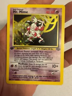1999 Pokemon - 1st Edition Mr. Mime Holo Rare - Jungle 6/64 - WOTC - Image 2