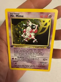 1999 Pokemon - 1st Edition Mr. Mime Holo Rare - Jungle 6/64 - WOTC - Image 5