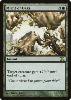 Might of Oaks 10th Edition NM Green Rare MAGIC THE GATHERING MTG CARD ABUGames - Image 1