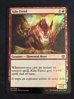 1x Foil Kiln Fiend (137) Iconic Masters LP MTG Magic the Gathering x1 MKE - Image 1