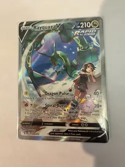 Rayquaza V Evolving Skies 194/203 Holo Ultra Rare Card Alt Art Pokemon Near Mint - Image 2