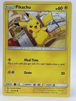 Pokemon - Pikachu #55/236 - Common Regular - SM Unified Minds 2019 -NM - Image 1