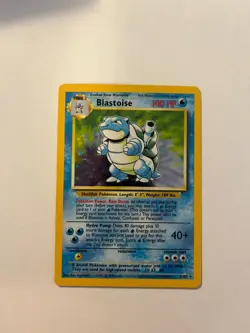 Blastoise Base Set Unlimited Holo NM Vintage Pokemon TCG WOTC 002/102 - Image 1