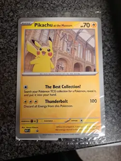 Pikachu At The Museum Sealed Oversized Promo Pokemon Card - Image 1