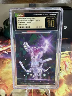 2023 Pokemon Center Fairy Terastal Sylveon Cracked Ice CGC-10 Pristine - Image 1