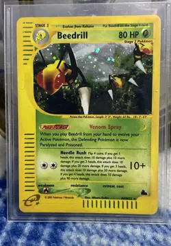 Pokemon TCG Beedrill H4/H32 Skyridge Holo Rare 2003 NM - Image 1