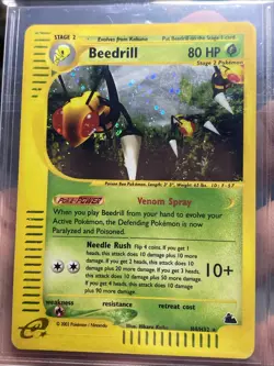 Pokemon TCG Beedrill H4/H32 Skyridge Holo Rare 2003 NM - Image 3