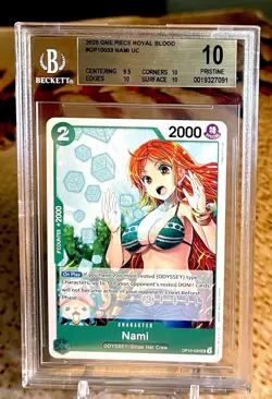 2025 One Piece NAMI Royal Blood UC OP10-033 ~ BGS 10 Pristine - Image 1