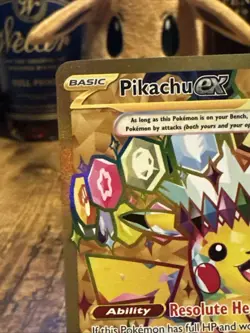 Pokemon Pikachu EX TCG Card Surging Sparks Gold 247/191 NM-Mint - Image 2
