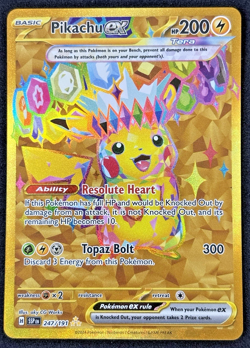 Pokemon TCG Pikachu ex 247/191 Sv08 Surging Sparks Hyper Rare Full Art NM/Mint - Image 1