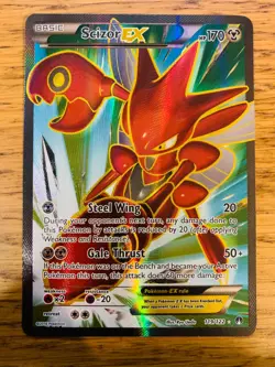 NM! Scizor EX (119/122) XY BreakPoint Full Art Ultra Rare Pokemon Card! - Image 1