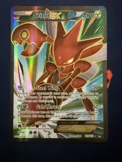 NM! Scizor EX (119/122) XY BreakPoint Full Art Ultra Rare Pokemon Card! - Image 1