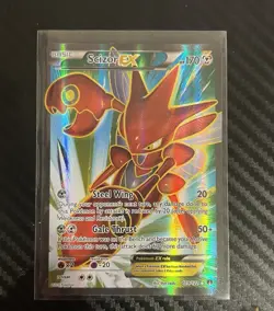 2016 Pokemon XY Breakpoint Scizor EX Full Art 119/122 - Image 1