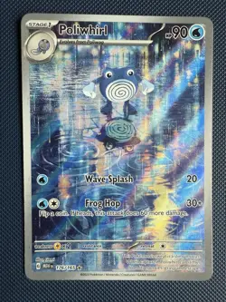 Poliwhirl 151 Pokemon TCG 2023 Scarlet & Violet Card 176/165 illustration rare - Image 1
