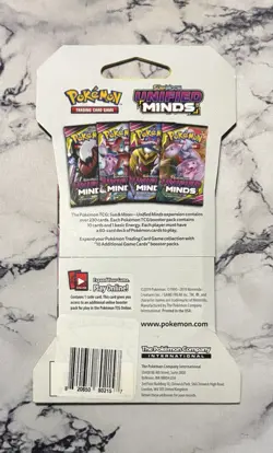 Pokemon TCG Sun & Moon Unified Minds Sleeved Booster Mew Mewtwo ART 2019 SEALED - Image 2