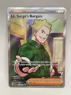 Lt. Surge's Bargain Ultra Rare Pokemon TCG Mega Evolutions 170/132 - Image 1
